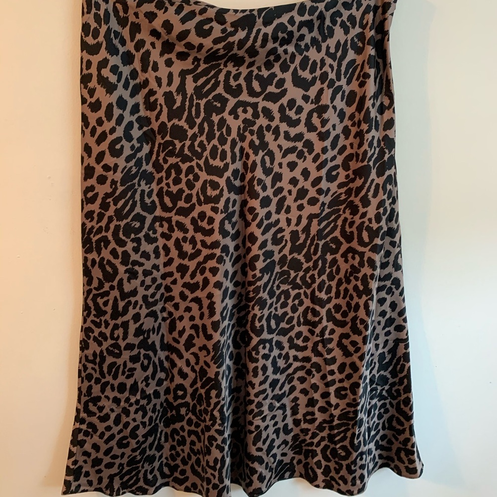 ASOS satin skirt- leopard print